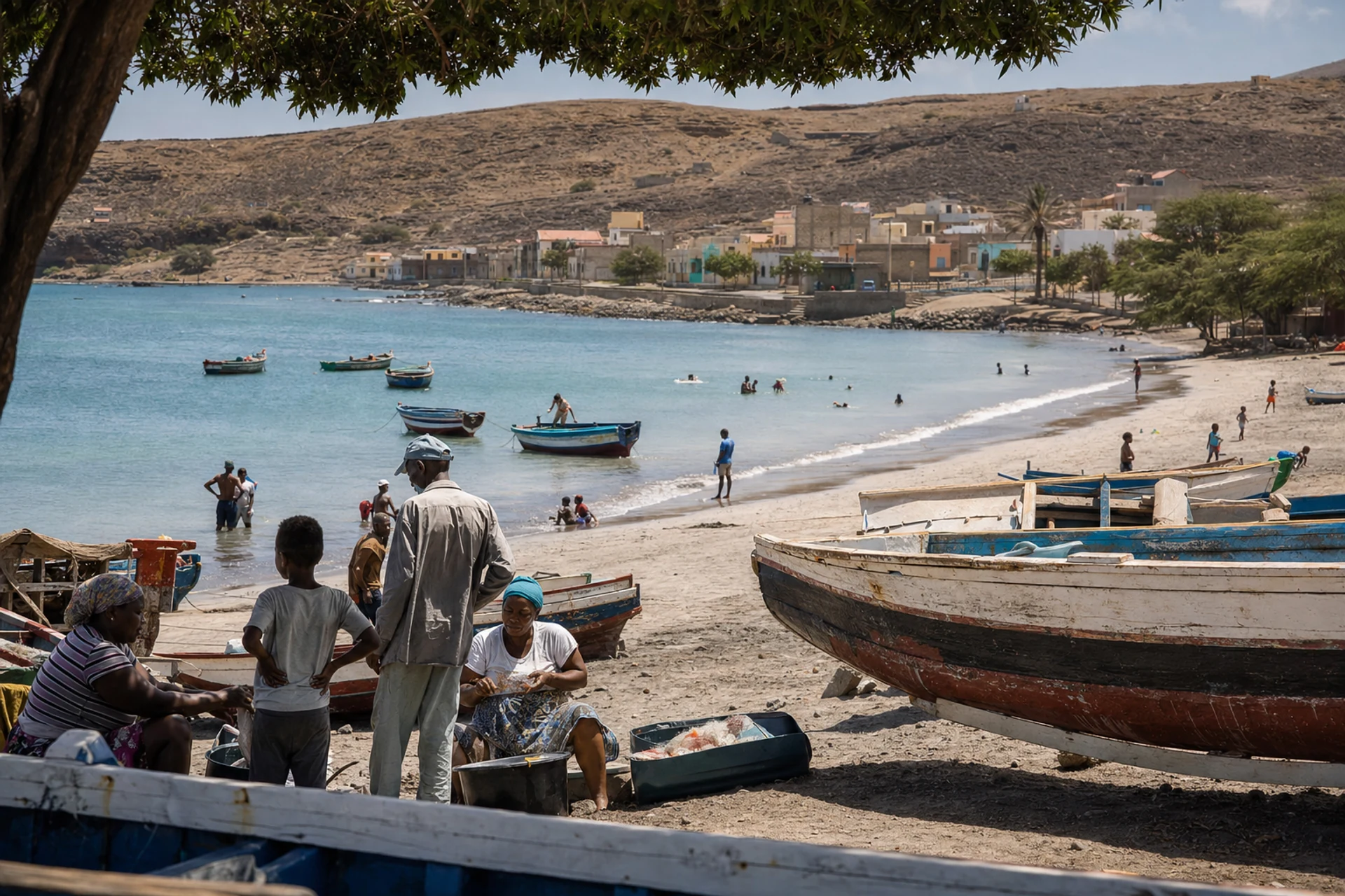 Tarrafal bay on Santiago island in daylight