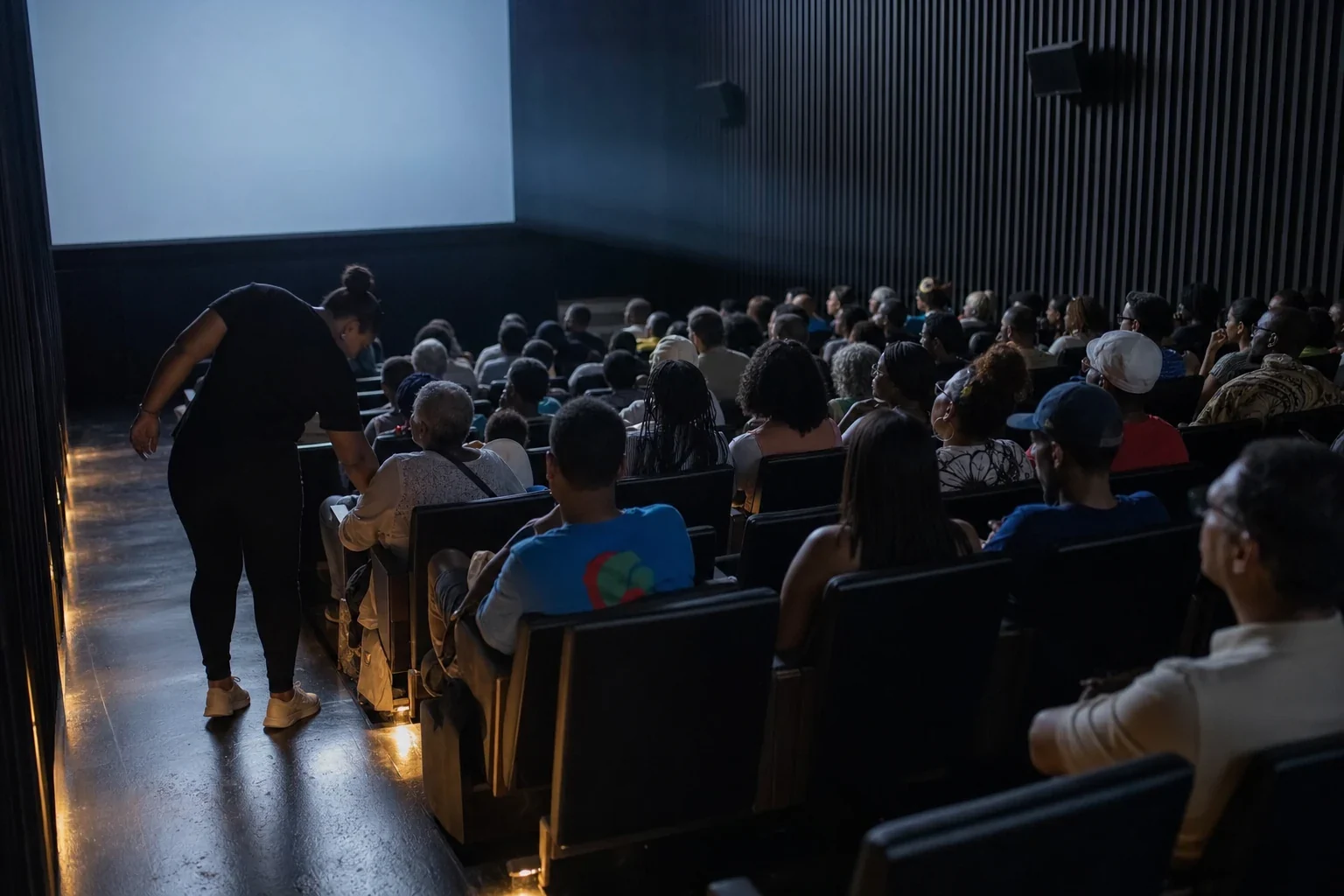 The audience before a screening