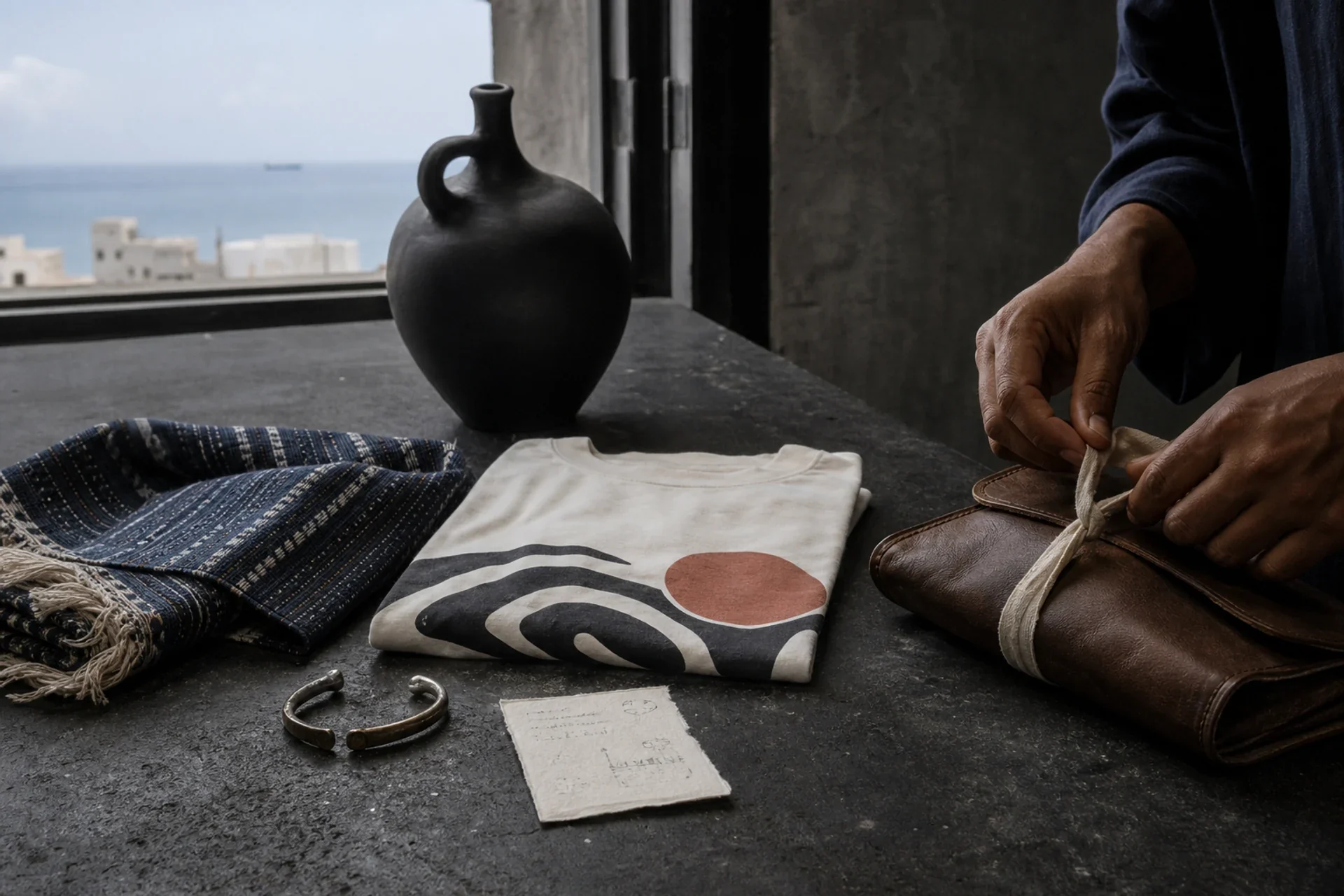 Textiles, ceramics and leather selected with care