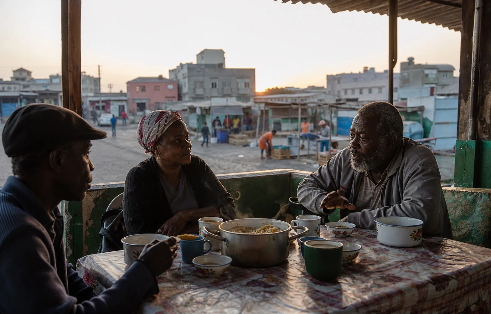 A morning table in Praia