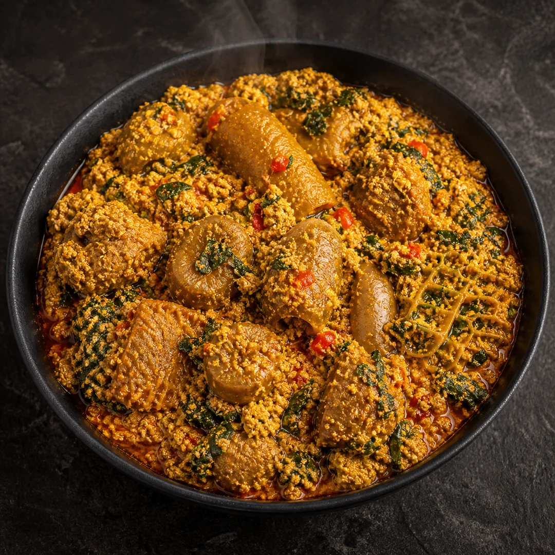 Egusi soup from the JẸUN menu