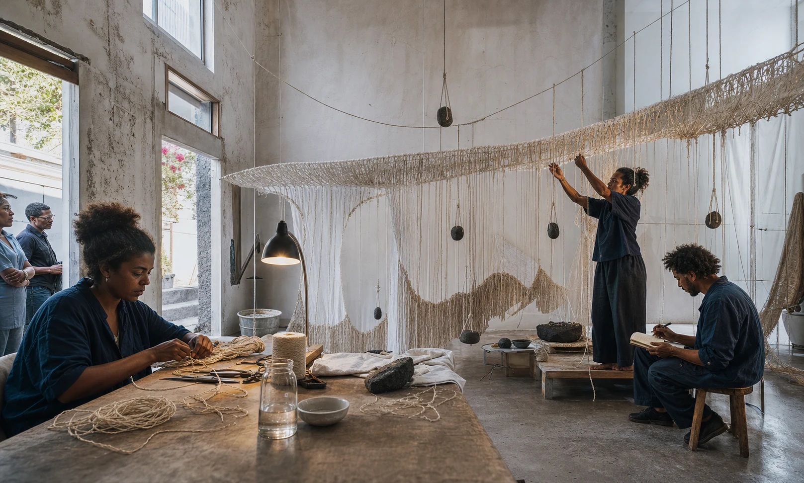 Cape Verdean makers working with fibre, salt and woven material